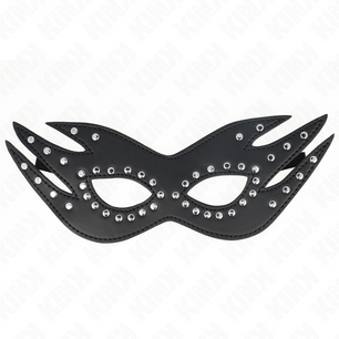 KINK - Maschera in Similpelle con Rivetti Modello 3 26 X 9,5 Cm