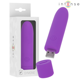 INTENSE - Symone Bullet Vibrante Ricaricabile Usb 8 Vibrazioni Viola 10 X 2,2 Cm