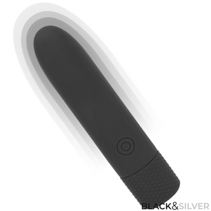 BLACK & SILVER - Geri Usb Ricaricabile Vibrante Bullet 8 Vibrazioni Nero 10 X 2,2 Cm