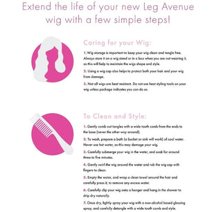 LEG AVENUE - Bangin Parrucca Lunga Liscia Nera
