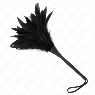 KINK - Piume di Pollo Sollegato a Forma di Corno Nero 36 Cm