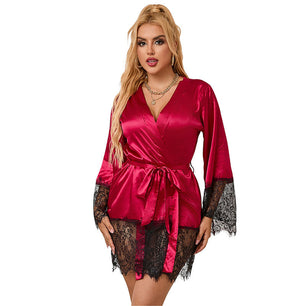 SUBBLIME - 953829 Elegante Pigiama in Pizzo + Perizoma Rosso L/xl