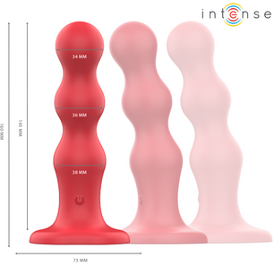 INTENSE - Cody Vibratore con Ventosa Telecomando Rosso