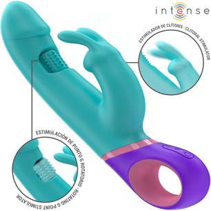 INTENSE - Monica Vibratore Rabbit con Stimolatore G-spot Rotante Blu