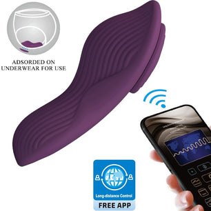 PRETTY LOVE - Mane Lay On Clitoride Massaggiatore 10 Vibrazioni Telecomando Viola