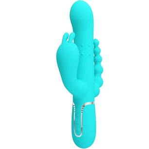 PRETTY LOVE - Cammy 4 in 1 Multifunzione Vibratore Triple Rabbit Blu