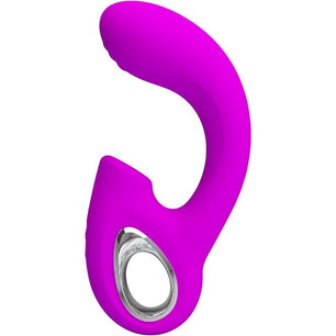 PRETTY LOVE - Sibel Sibel Vibratore Punto G + Stimolatore Clitorideo 10 Vibrazioni Viola
