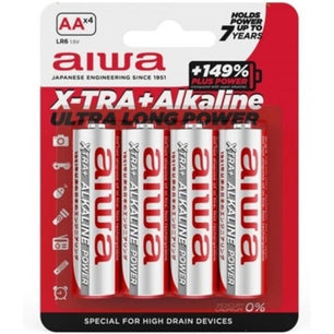 AIWA - X-tra Alkaline Aa Batteria Alcalinica LR6 BLISTER*4