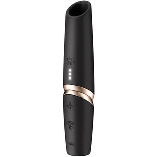 SATISFYER - Stimolatore Perfetto Kiss Wave per Clitoride Nero / Oro