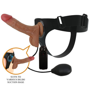 PRETTY LOVE - Slip Universale con Dildo Vibrante e Squirting 15,5 Cm Mulato