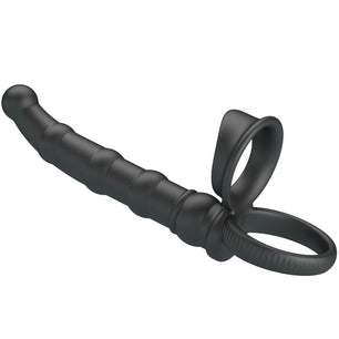 PRETTY LOVE - Tatum Anello per Pene Vibrante con Tappo 10 Vibrazioni Nero