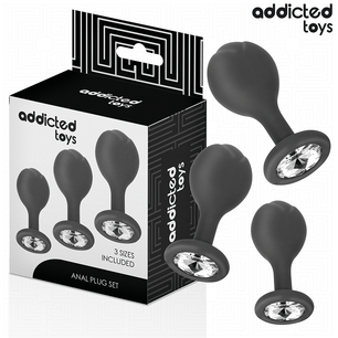 ADDICTED TOYS - Set di 3 Tappi Anali con Gioiello