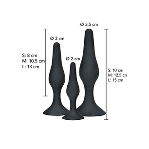 TOYJOY - Anal Play Curvy Companions Plug Anale 3 Pezzi Nero