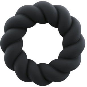 ROCKS-OFF - Anello Masturbatore Twist in Silicone Nero