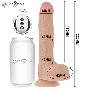 MR INTENSE - Baldwin Realistico Multifunzionale con Vibrazione, su e Giù Telecomando, 22 Cm - Oppure - 4 Cm