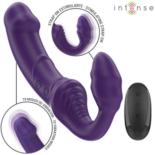INTENSE - Jill Doppio Vibratore 20 Cm Viola Telecomando