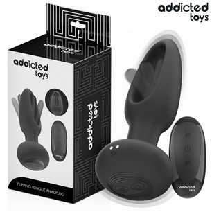 ADDICTED TOYS - Plug Anale con Lingua Vibrante e Telecomando