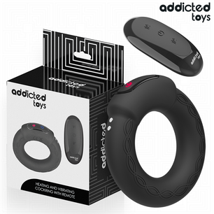 ADDICTED TOYS - Anello per il Pene Vibrante con Effetto Riscaldante e Telecomando