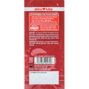 SKINS - Lubrificante Fruttato a Base D'acqua Fragola Monodose 5 Ml