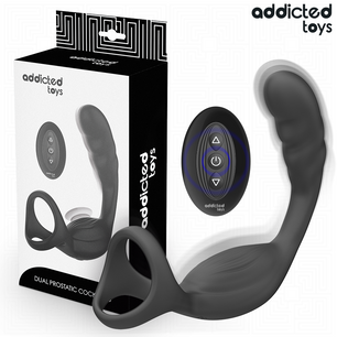 ADDICTED TOYS - Anello per il Pene Prostatico Doppio con Telecomando