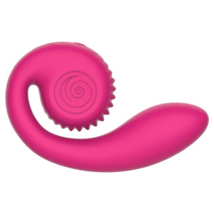 SNAIL VIBE - Vibratore Rosa Gizi Lite Doppio Punto G e Clitorideo