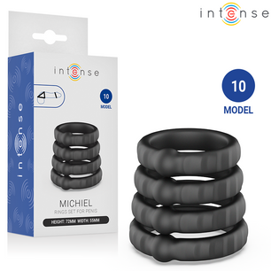 INTENSE - Michiel Set di 4 Anelli per Pene Modello 10