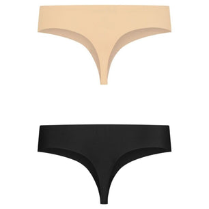 BYE-BRA - Pack 2 Tangas Invisibles Beige Y Negro