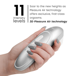 WOMANIZER - Stimolatore Clitorideo Pro Vibrante, Colore Argento e Grigio