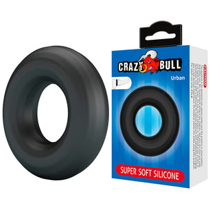 CRAZY BULL - Anello per Pene in Silicone Super Morbido Urban Nero