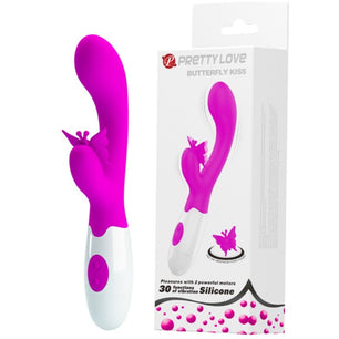 PRETTY LOVE - Vibratore a Coniglio Butterfly Kiss 30 Funzioni Viola