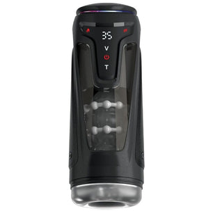 PDX ELITE - Moto-bator Pro Masturbatore Automatico Vibrante e Riscaldante con Protezione, 26,5 Cm