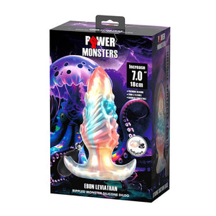 POWER MONSTERS - Ebon Leviathan Tricolore Plug Anale Gonfiabile Fantasy 18 Cm