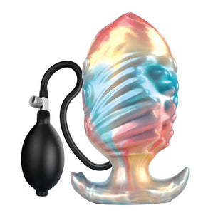POWER MONSTERS - Ebon Leviathan Tricolore Plug Anale Gonfiabile Fantasy 18 Cm