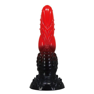 POWER MONSTERS - Dildo Fantasy Drago di Fuoco con Ventosa 24,5 Cm Ø 5,8 Cm Rosso e Nero