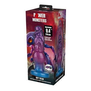 POWER MONSTERS - Rift Titan Bicolore Dildo Gonfiabile in Silicone Fantasy 24 Cm Ø 5 Cm