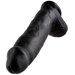 KING COCK - Dildo Nero con Sfere 30.48 Cm