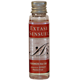 EXTASE SENSUAL - Olio da Massaggio Effetto Calore Ai Feromoni del Frutto della Passione da Viaggio 35 Ml