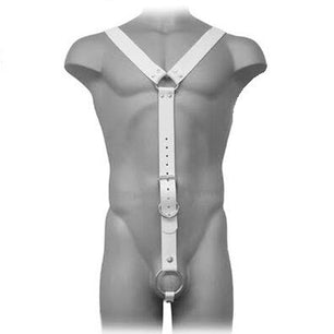 LEATHER BODY - Imbracatura Uomo Bianco