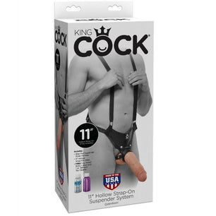 KING COCK - Sistema di Regtatura Hollow Strap-on 28 Cm