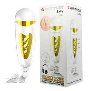 PRETTY LOVE - Masturbatore Maschile con Vibrazione e Suono Sally