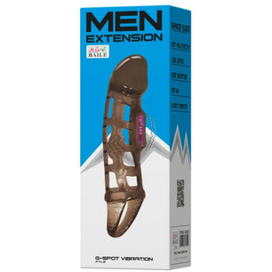 BAILE - Manicotto Estensione per Pene da Ballo con Vibrazione e Cinturino 13.5 Cm