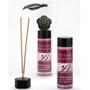 EXTASE SENSUAL - Olio da Massaggio Effetto Riscaldante Ai Feromoni di Mora 100 Ml