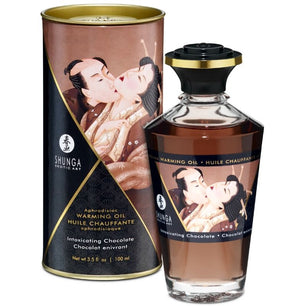 SHUNGA - Olio da Massaggio con Effetto Calore Gusto Intenso di Cioccolato 100 Ml
