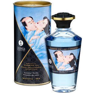SHUNGA - Olio da Massaggio Effetto Calore al Gusto di Cocco 100 Ml