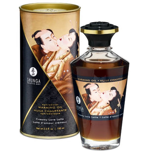 SHUNGA - Olio da Massaggio Effetto Calore Gusto Creamy Love Latte 100 Ml