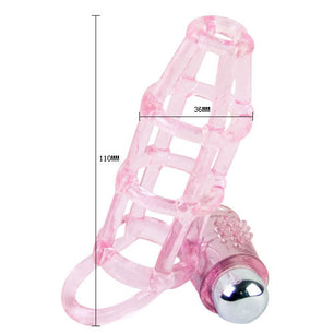 BAILE - Copertura e Anello in Silicone Dolci 10 Ritmi per il Pene Rosa