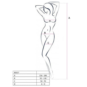 PASSION - Woman BS017 Bodystocking Nero Taglia Unica
