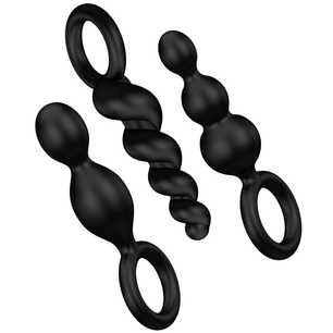 SATISFYER - Set 3 Pz Tappi Anal Nero