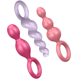 SATISFYER - Set 3 Pz Tappi Anal Tricolore