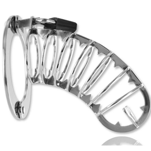 METAL HARD - Gabbia per Pene Metallica con Chiusura di Sicurezza 14 Cm